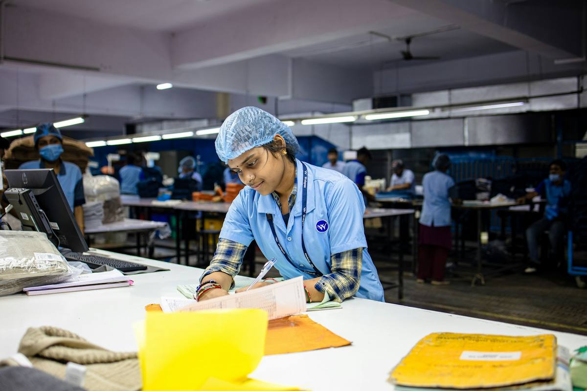 Our sourcing team verifying company documents on-site at a factory in China