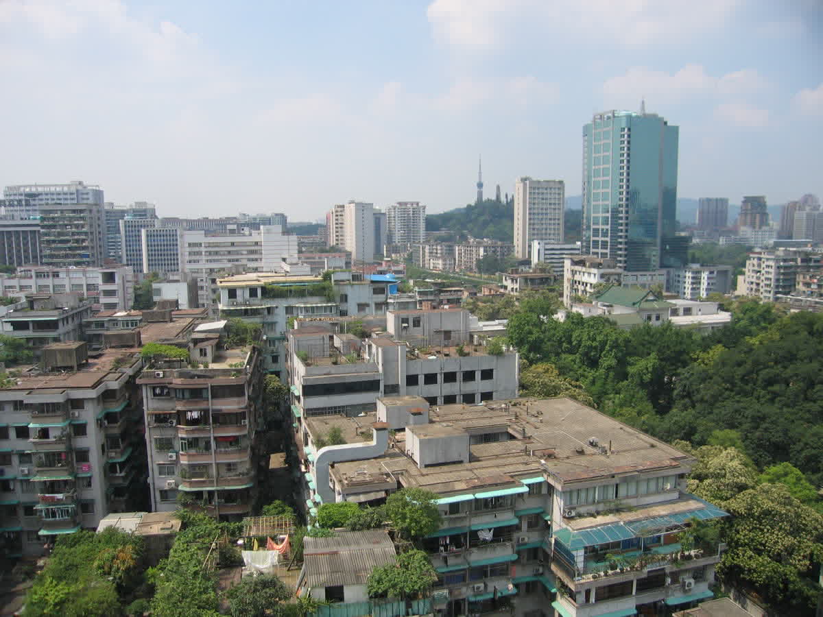 Guangzhou skyline and the Pearl River