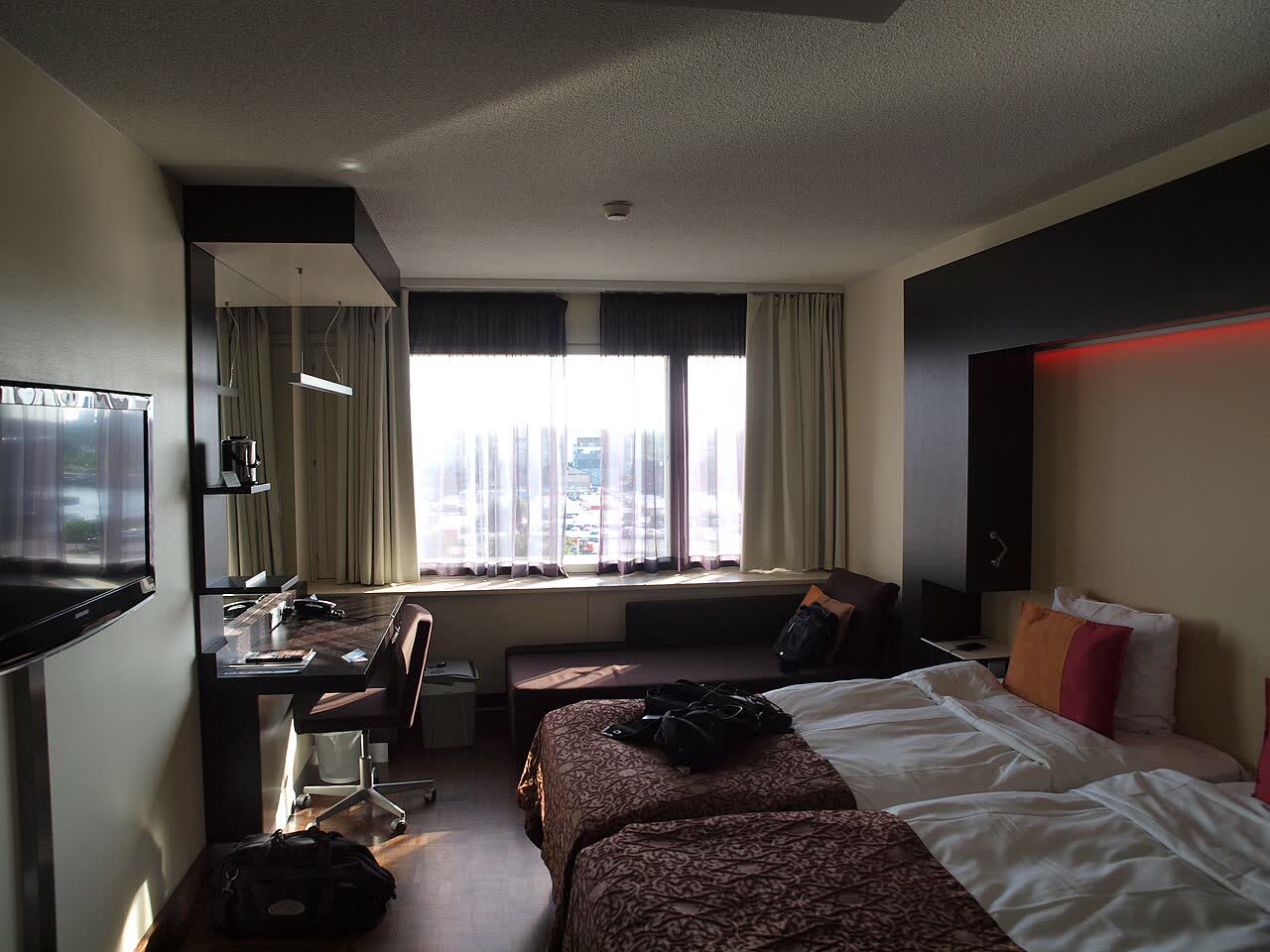 Hotel guest room interior — the endpoint of every ELV system