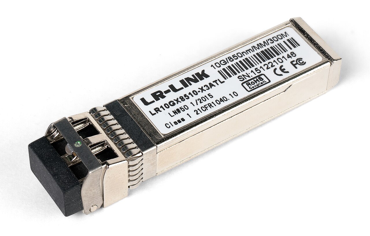 10G SFP+ optical transceiver — the uplink module class to verify