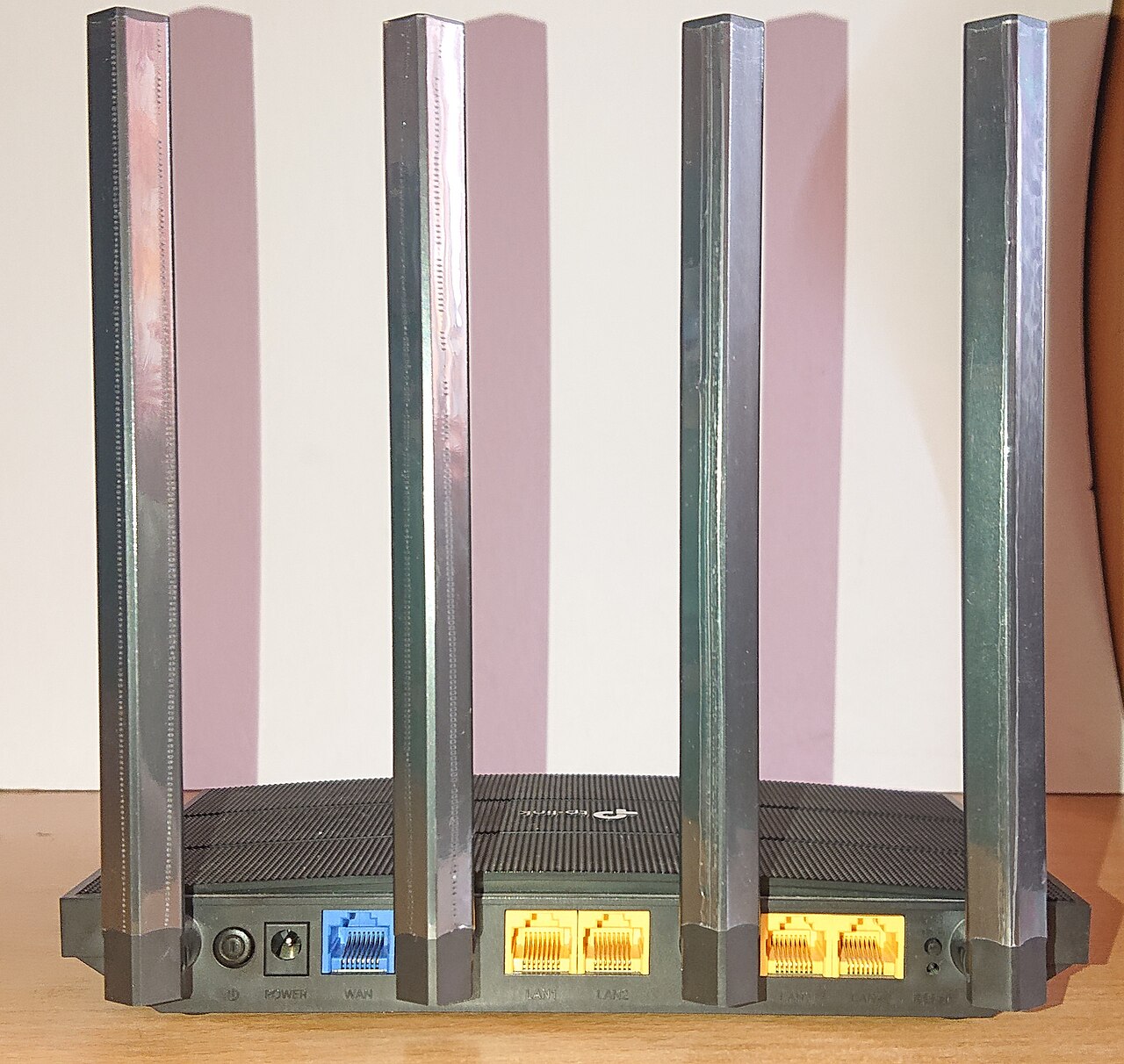 Wireless router hardware — the Wi-Fi access layer inside the hotel