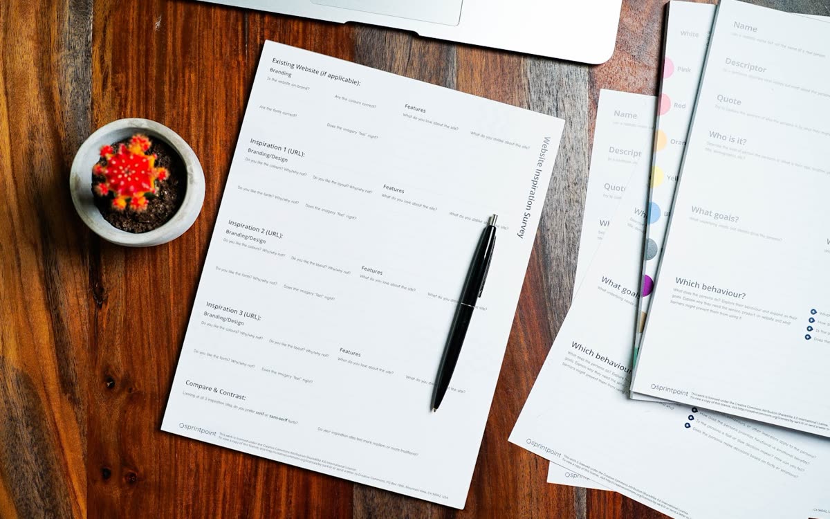 Request-for-quotation paperwork and pen on a supplier desk