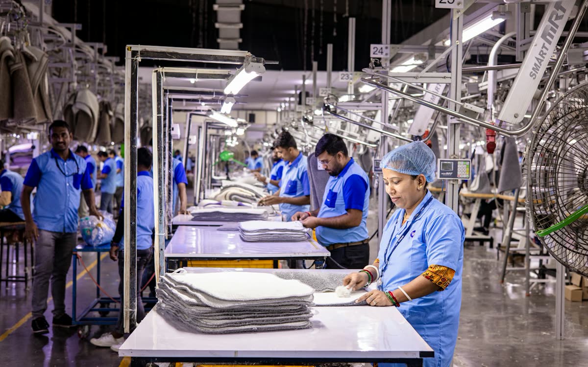 Production line inside a supplier factory visited before an order